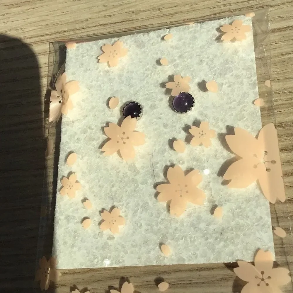 Purple Amethyst & Sterling Silver Stud Earrings, NEW, Handmade, Artisan
